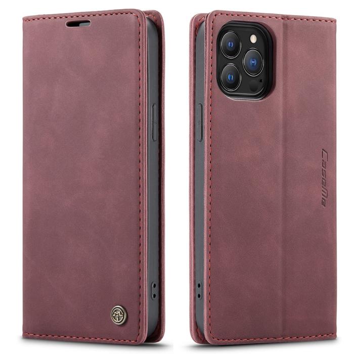 Bild 1, iPhone 13 Pro Max - CASEME Retro Fodral - Röd