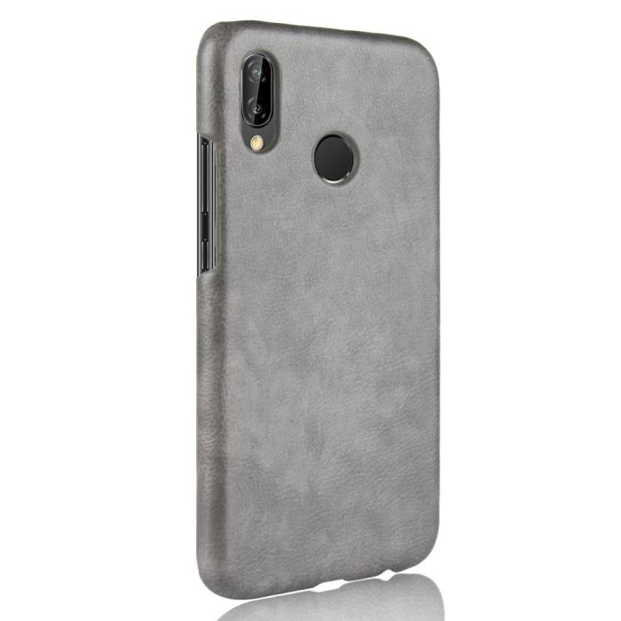 Bild 3, Huawei P20 Lite - Litchi Skal - Grå