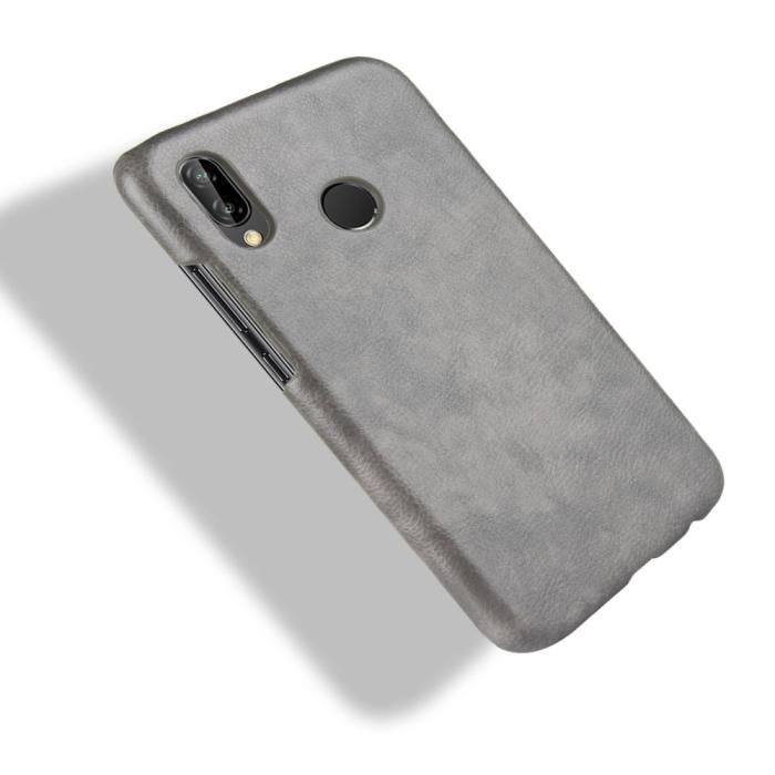 Bild 4, Huawei P20 Lite - Litchi Skal - Grå