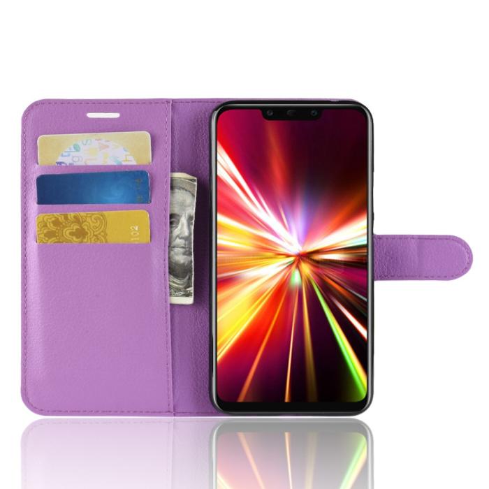 Bild 4, Huawei Mate 20 Lite - Litchi Plånboksfodral - Lila