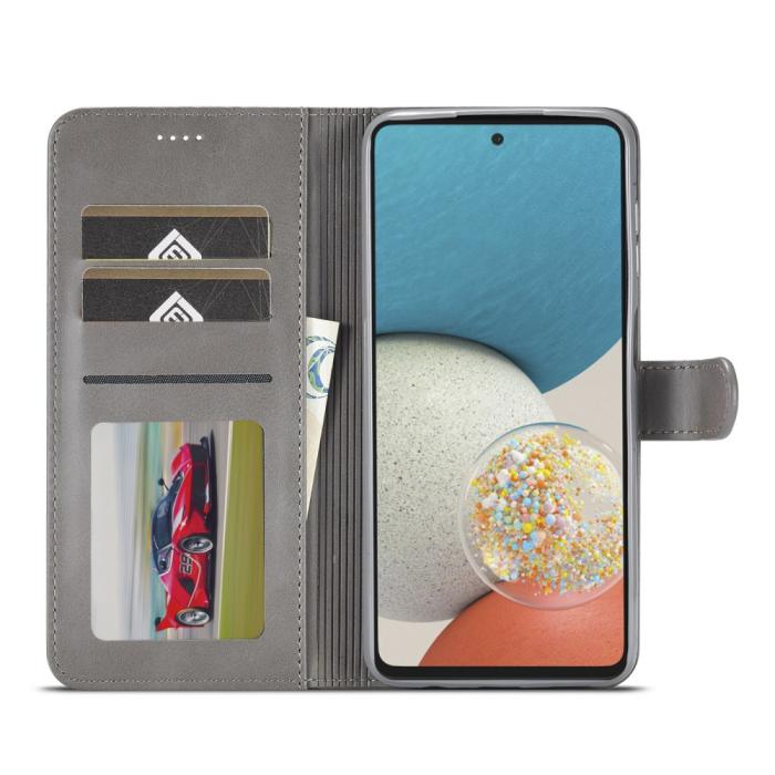 Bild 4, LC.IMEEKE Samsung Galaxy A53 5G Fodral Läder Grå