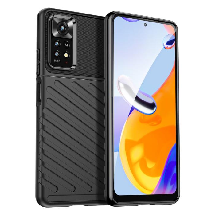 Bild 1, Xiaomi Redmi Note 11 Pro 5G Skal Twill Textur Svart