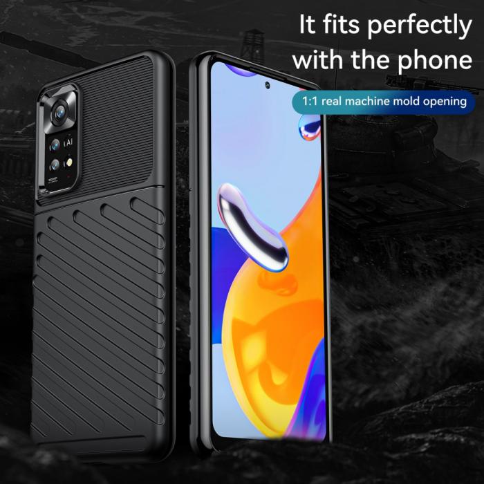 Bild 2, Xiaomi Redmi Note 11 Pro 5G Skal Twill Textur Svart