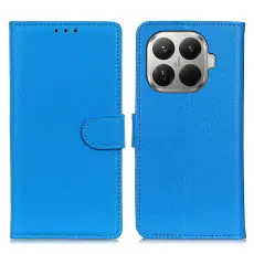 Xiaomi 17T Pro Fodral Litchi L&auml;der Bl&aring;