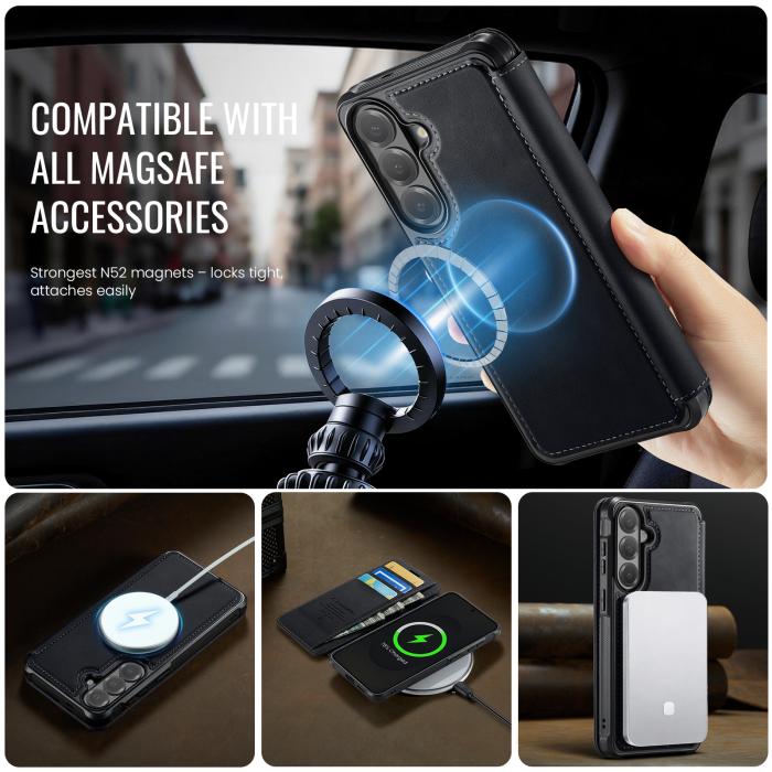 Bild 2, CASEME Samsung Galaxy S26 Skal RFID Plånbok Svart
