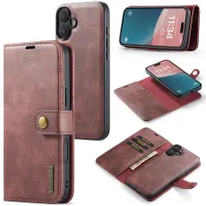 DG.MING iPhone 17 2in1 Magnet Fodral / Skal R&ouml;d