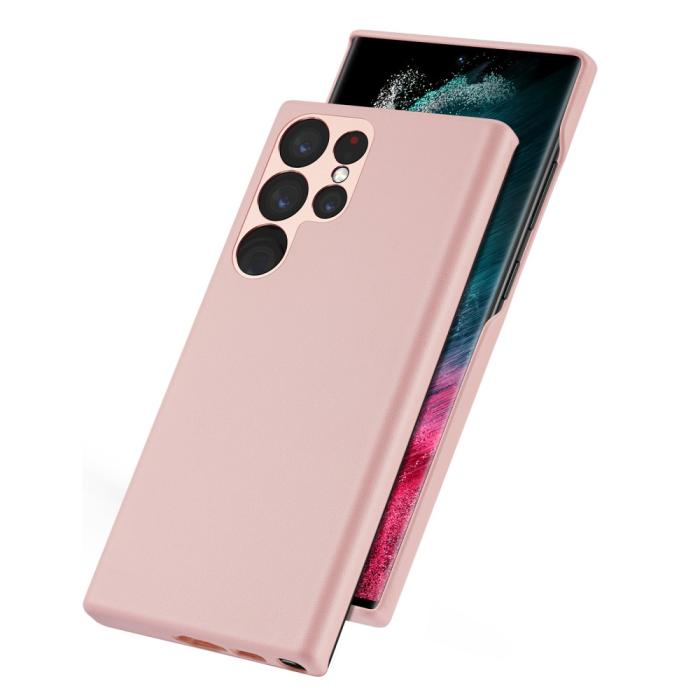 Bild 2, DUX DUCIS Galaxy S23 Ultra Skal Grit Läderbelagt Roséguld