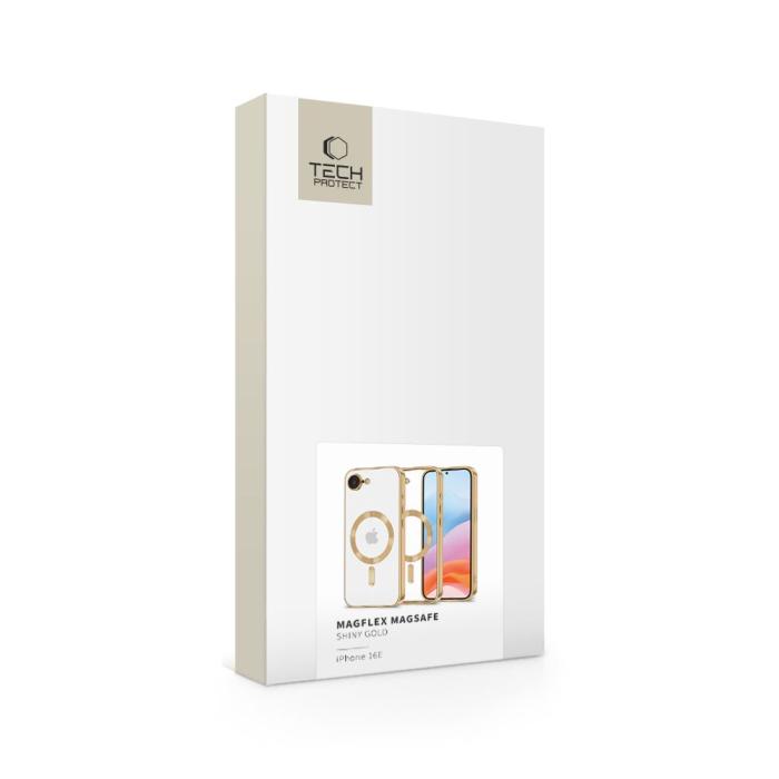 Bild 5, Tech-Protect iPhone 17e / 16e Skal MagSafe MagFlex Shiny Gold