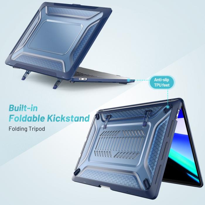 Bild 3, MacBook Pro 16 2019 Skal Med Kickstand Safirblå