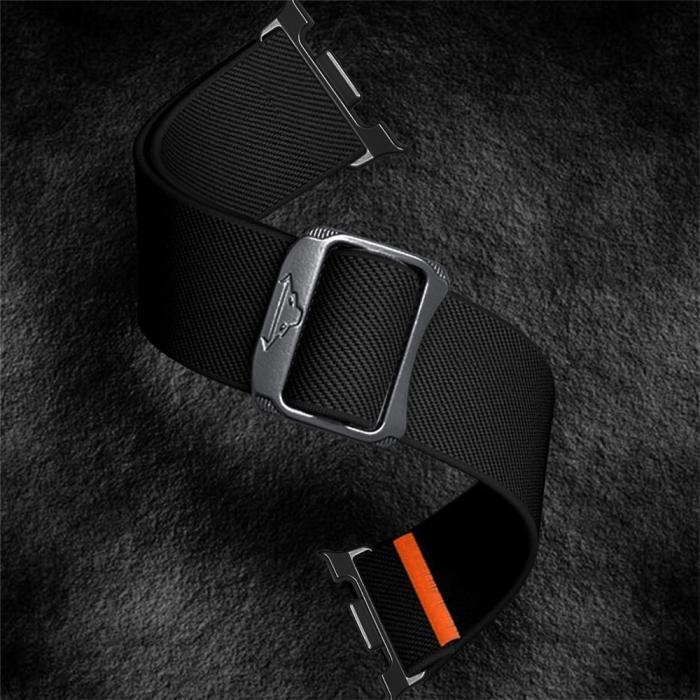 Bild 3, Galaxy Watch 8 46/44/40 mm Armband Justerbart Nylon Svart