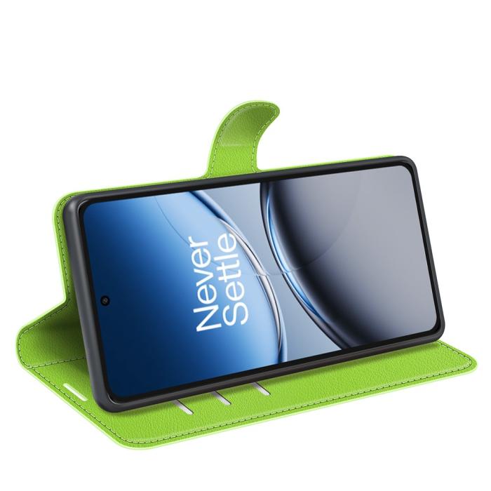 Bild 3, OnePlus Nord 4 Fodral Litchi Läder Grön