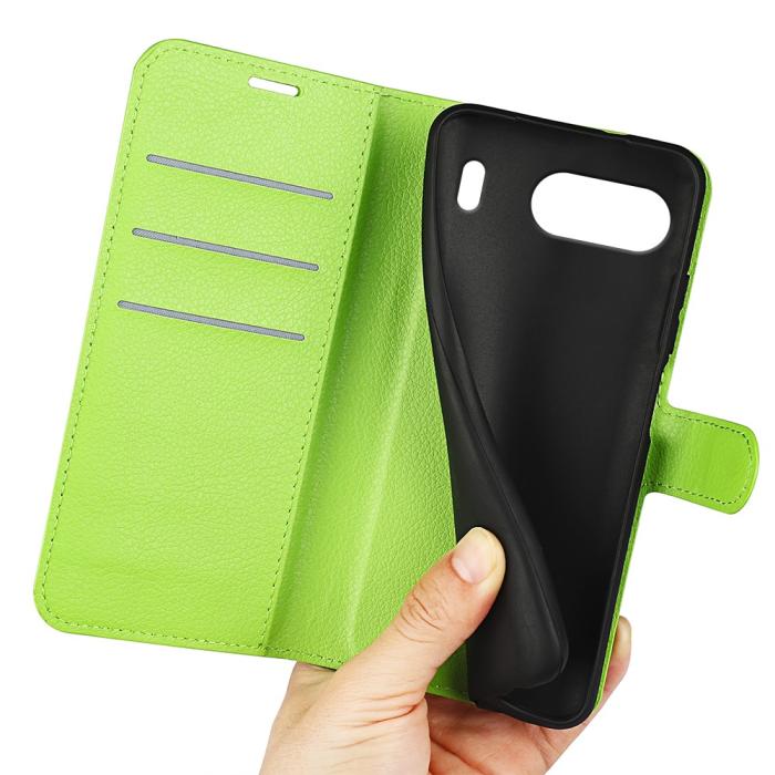 Bild 4, OnePlus Nord 4 Fodral Litchi Läder Grön
