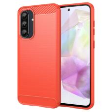 Samsung Galaxy A56 5G / A36 5G Skal Borstad St&aring;l R&ouml;d