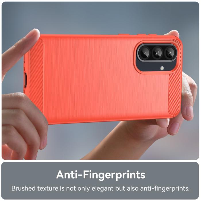 Bild 4, Samsung Galaxy A56 5G / A36 5G Skal Borstad Stål Röd