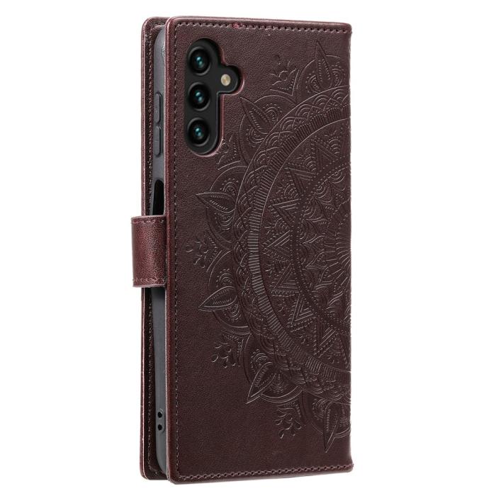 Bild 5, Samsung Galaxy S23 FE Fodral Mandala Läder Brun