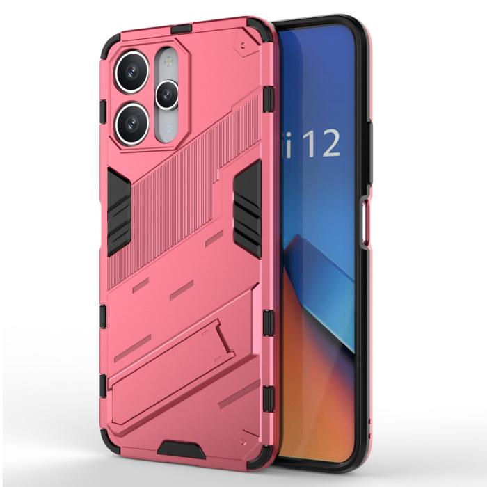 Bild 1, Xiaomi Redmi 12 5G/4G Skal Kickstand Hybrid Armor Rosa