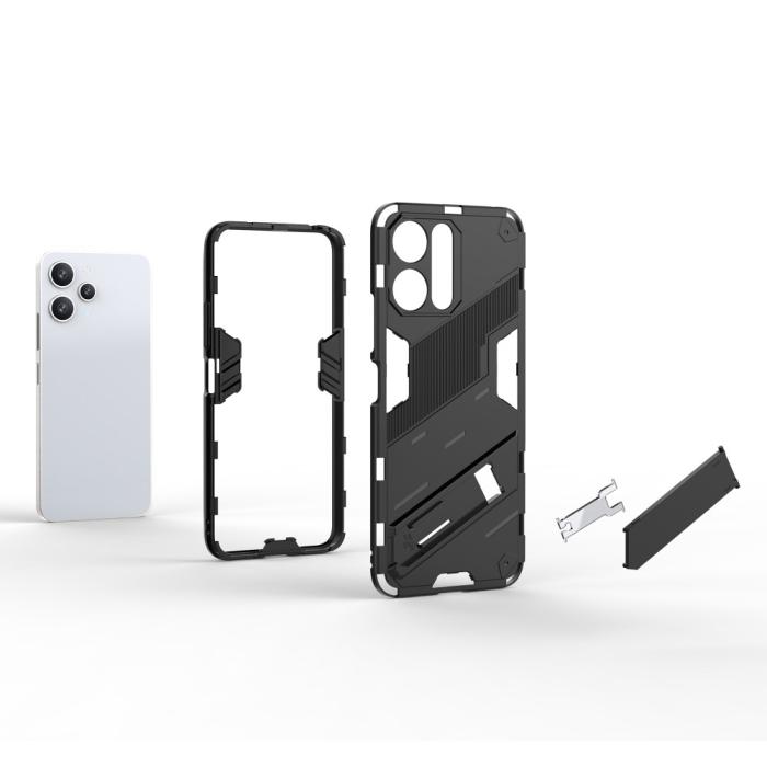 Bild 2, Xiaomi Redmi 12 5G/4G Skal Kickstand Hybrid Armor Rosa
