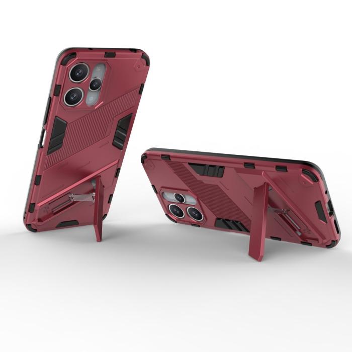 Bild 3, Xiaomi Redmi 12 5G/4G Skal Kickstand Hybrid Armor Rosa
