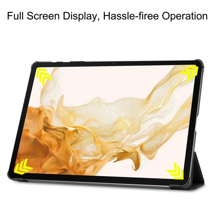 Bild 3, Galaxy Tab S10 Plus/S9 Plus/S9 FE Plus Fodral Tri-Fold Svart