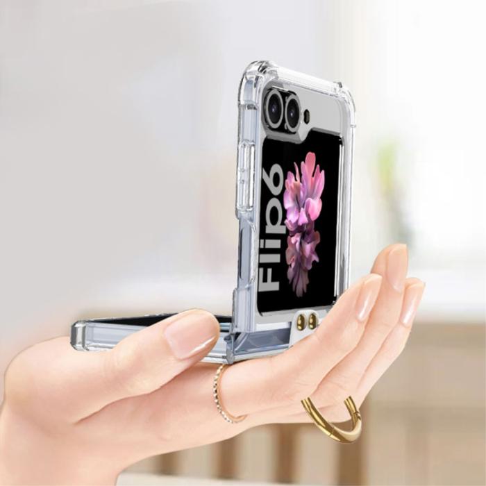 Bild 3, GKK Galaxy Z Flip 6 / 7 FE Skal Med Ringhållare Magsafe Transparent
