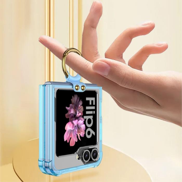 Bild 6, GKK Galaxy Z Flip 6 / 7 FE Skal Med Ringhållare Magsafe Transparent