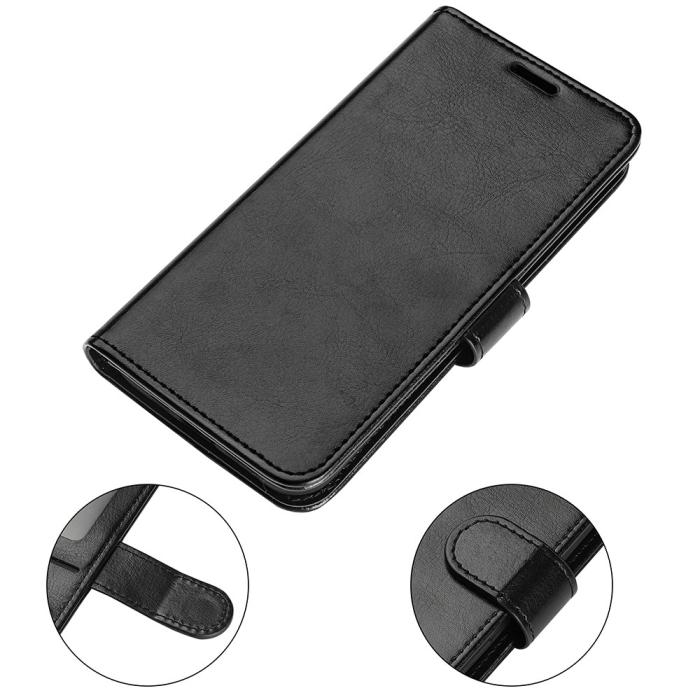 Bild 6, Google Pixel 11/10 Fodral Crazy Horse Läder Svart