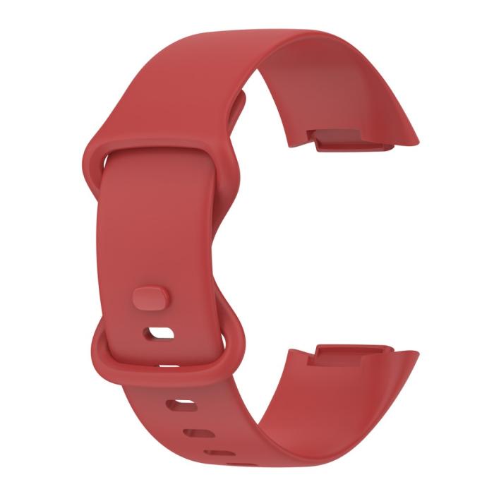 Bild 3, Fitbit Charge 6 / 5 Armband TPU (S) Röd