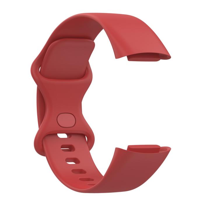 Bild 4, Fitbit Charge 6 / 5 Armband TPU (S) Röd