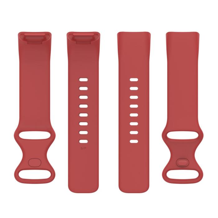Bild 5, Fitbit Charge 6 / 5 Armband TPU (S) Röd