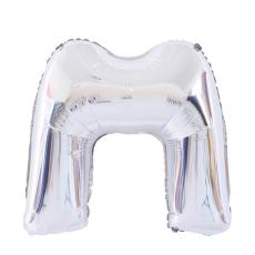 Bokstavsballong M 70 cm Silver