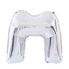 Bokstavsballong M 70 cm Silver
