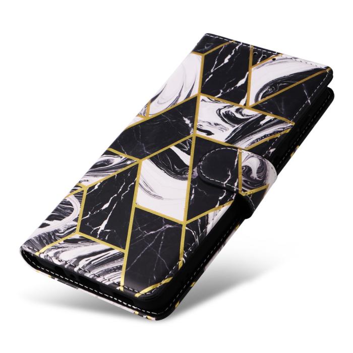 Bild 6, Samsung Galaxy S24 Plus Fodral Läder Marmor Svart