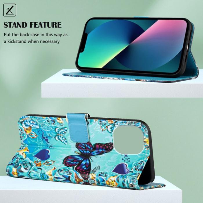 Bild 5, iPhone 14 Fodral Med Tryck Love Butterfly