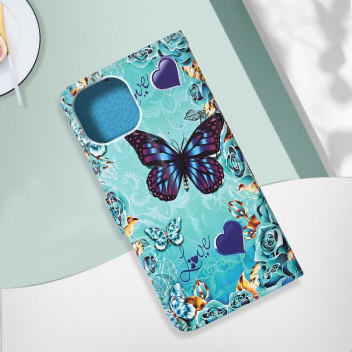 Bild 6, iPhone 14 Fodral Med Tryck Love Butterfly