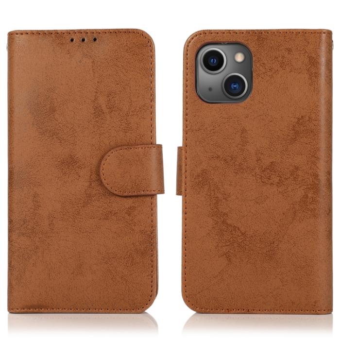 Bild 2, iPhone 14 Fodral 2in1 Magnet Fodral / Skal Brun
