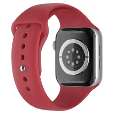 Apple Watch 42/44/45/46/49 mm Silikon Armband (M/L) Crimson