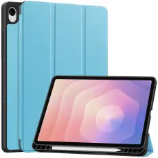 Samsung Galaxy Tab S11 Fodral Tri-Fold L&auml;der Bl&aring;