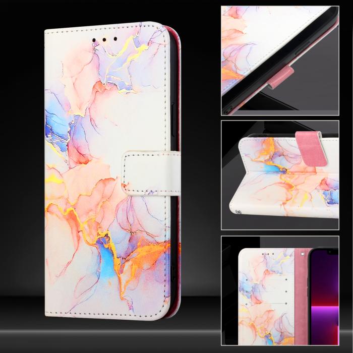 Bild 5, OnePlus 15 Fodral Läder Marmor Vit