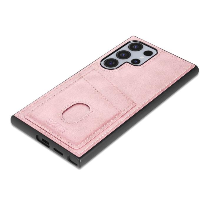 Bild 2, AZNS Samsung Galaxy S26 Ultra Skal Med Kortfack Läder Roséguld