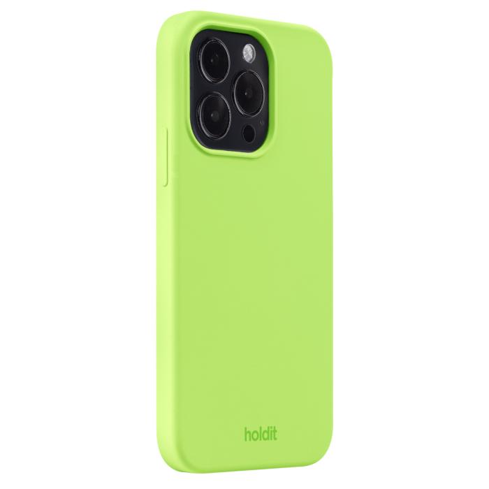Bild 2, holdit iPhone 14 Pro Mobilskal Silikon Acid Green