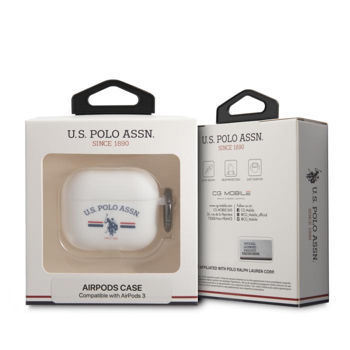Bild 3, U.S. Polo Horses Flag AirPods 3 Fodral Vit