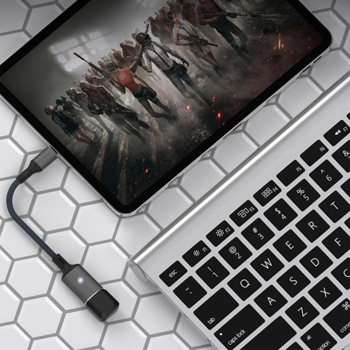 Bild 3, Lightning till USB-A Kabeladapter Svart