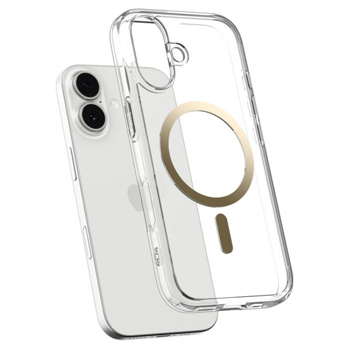Bild 4, Spigen iPhone 17 Skal MagSafe Ultra Hybrid Clear / Gold