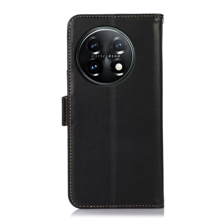 Bild 3, OnePlus 11 5G Fodral RFID Crazy Horse Läder Svart
