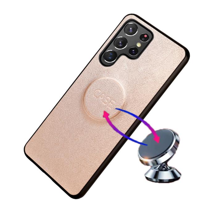 Bild 5, Samsung Galaxy S23 Ultra 2in1 Magnet Fodral Guld