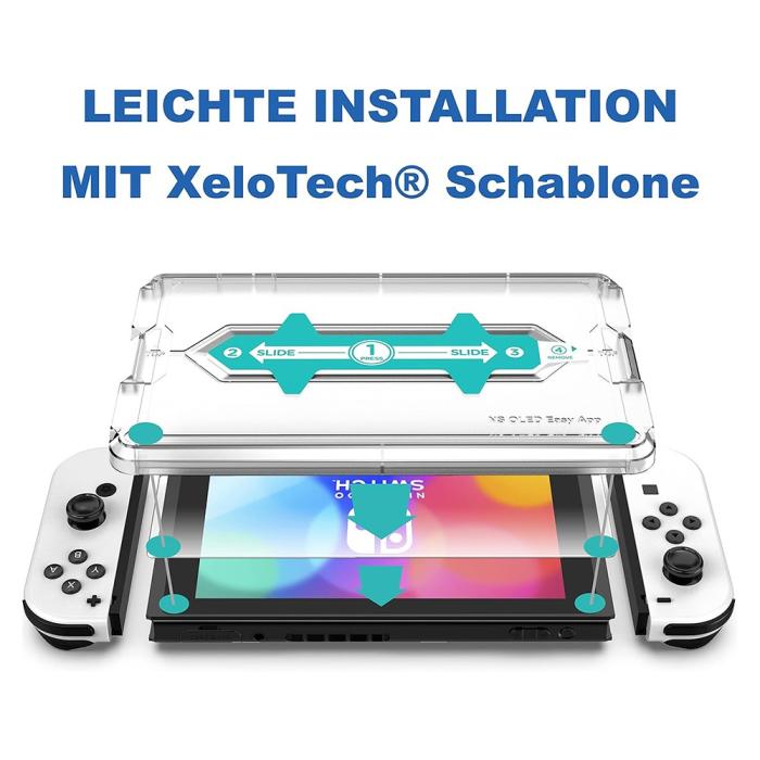 Bild 5, Nintendo Switch OLED 2-PACK Skärmskydd Heltäckande Härdat Glas