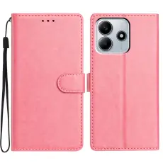 Xiaomi Redmi Note 14 5G Pl&aring;nboksfodral L&auml;der Rosa