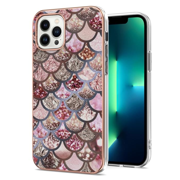 Bild 1, iPhone 15 Pro Skal Med Tryck Rosa Fjäll