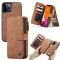 iPhone 12 Pro Max - CASEME 2-i-1 Multifunktionellt Plånboksfodral - Brun