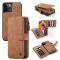 iPhone 12 Pro Max - CASEME 2-i-1 Multifunktionellt Plånboksfodral - Brun